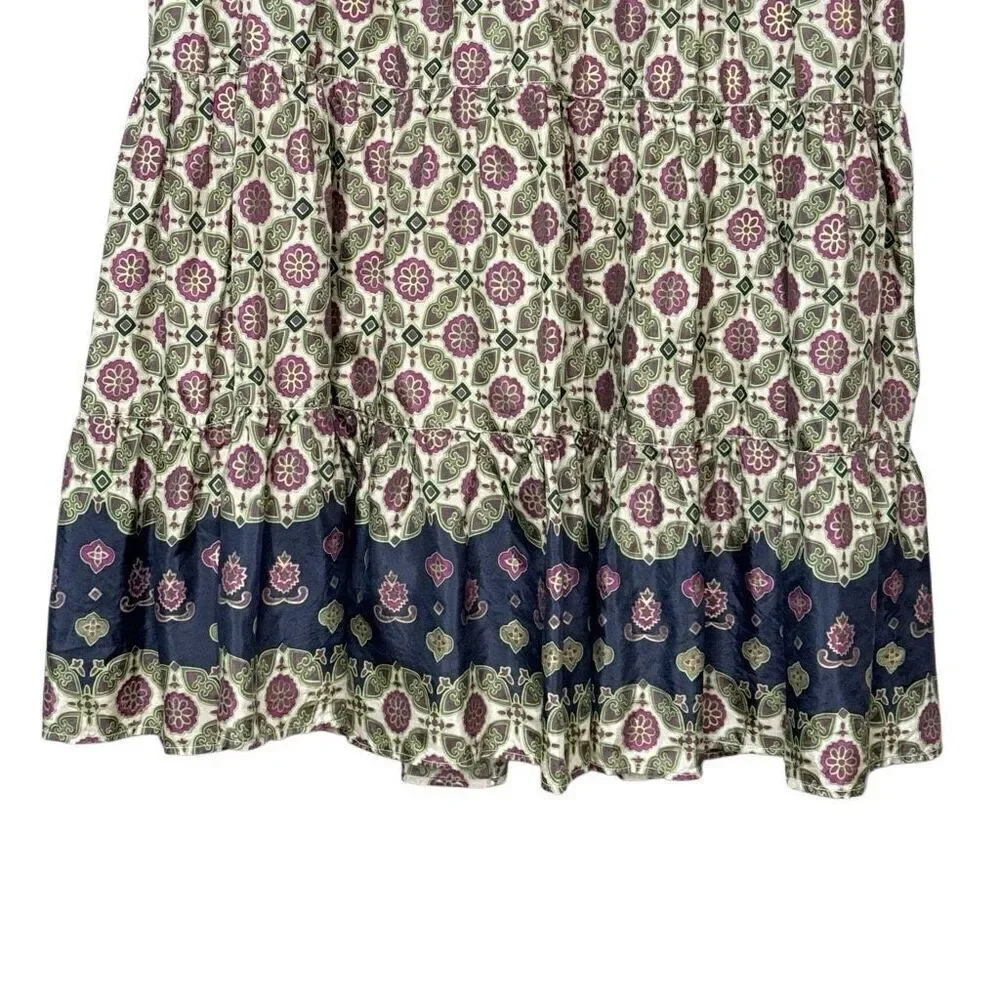 Marshall Fields vintage silk boho maxi skirt size 4